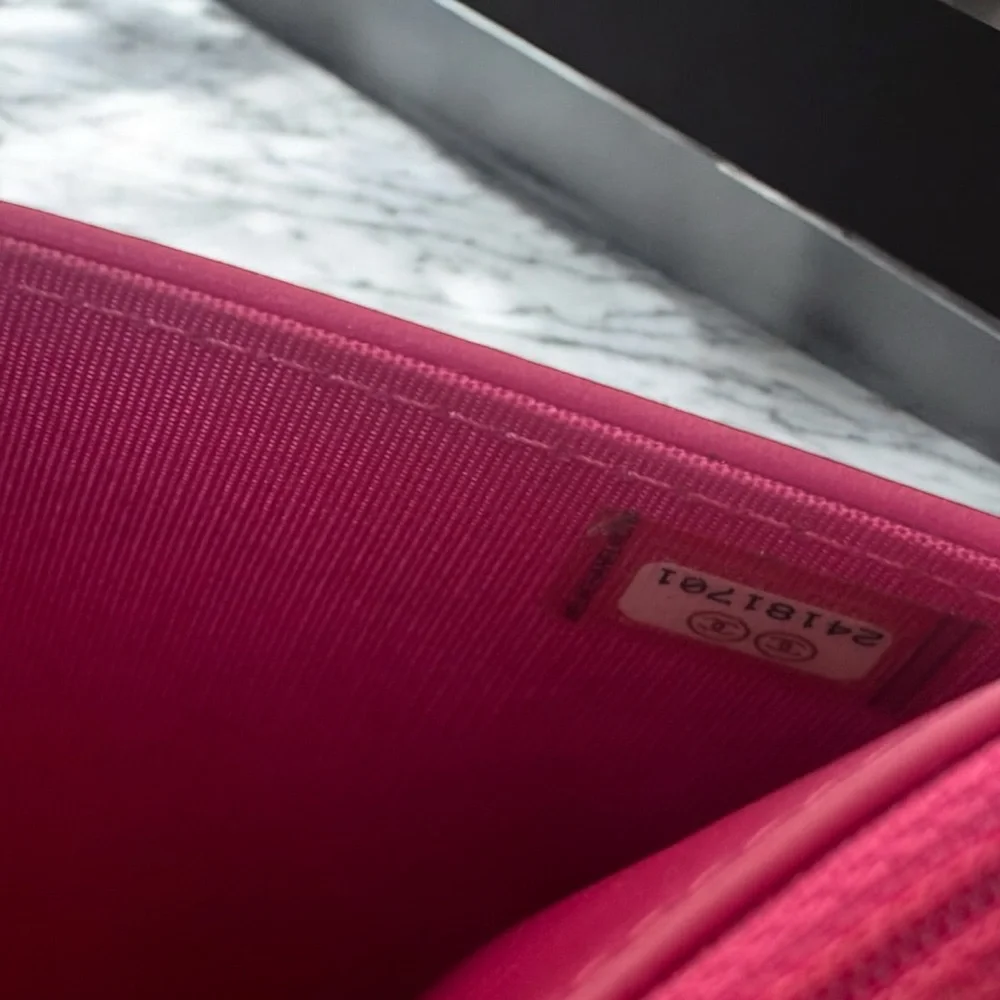Pink CHANEL Boy Wallet On Chain (WOC)